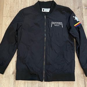 Small Dutch bros black bomber jacket
